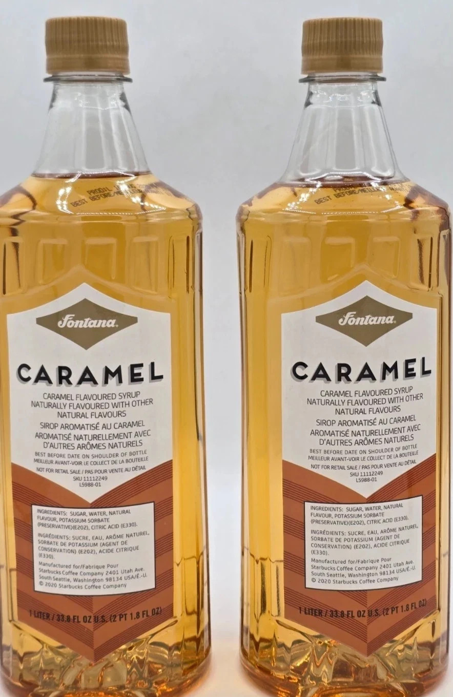 2 Starbucks - Fontana - Caramel Flavored syrup 33.8OZ (1 L) BB 06/2026 gallery