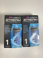 2 Original BRITA STREAM Filter As You Pour Pitcher Replacement Cartridges 0B05