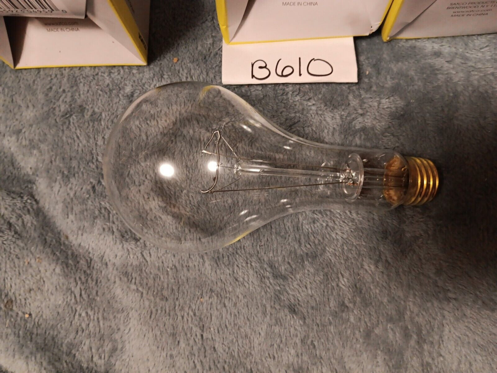 3 PACK Satco 300W General Service PS25 Clear Standard Base Bulbs 130V LB23 gallery