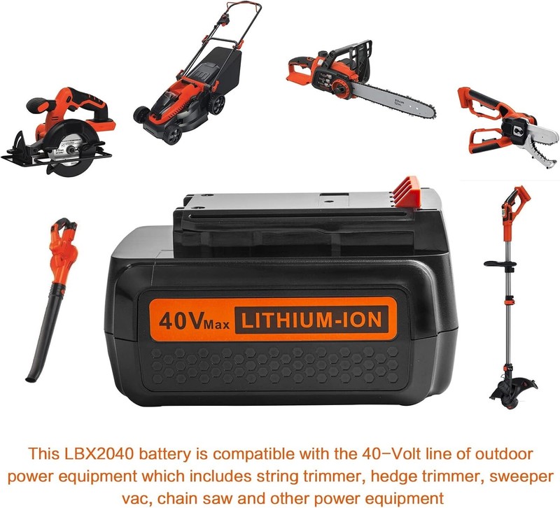 For Black & Decker 40V MAX Lithium-Ion 2.0Ah Replacement Battery LBX2040 LBXR36 gallery