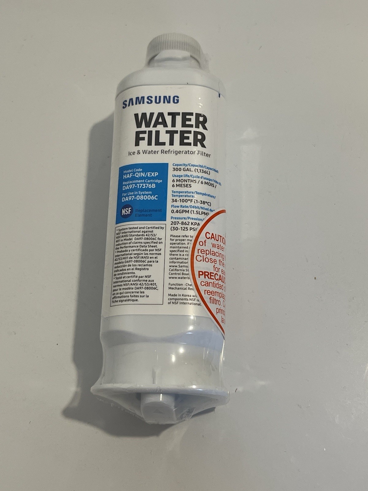 Samsung Refrigerator Water Filter -NO BOX DA97-17376B HAF-QIN/EXP Sealed Packag gallery