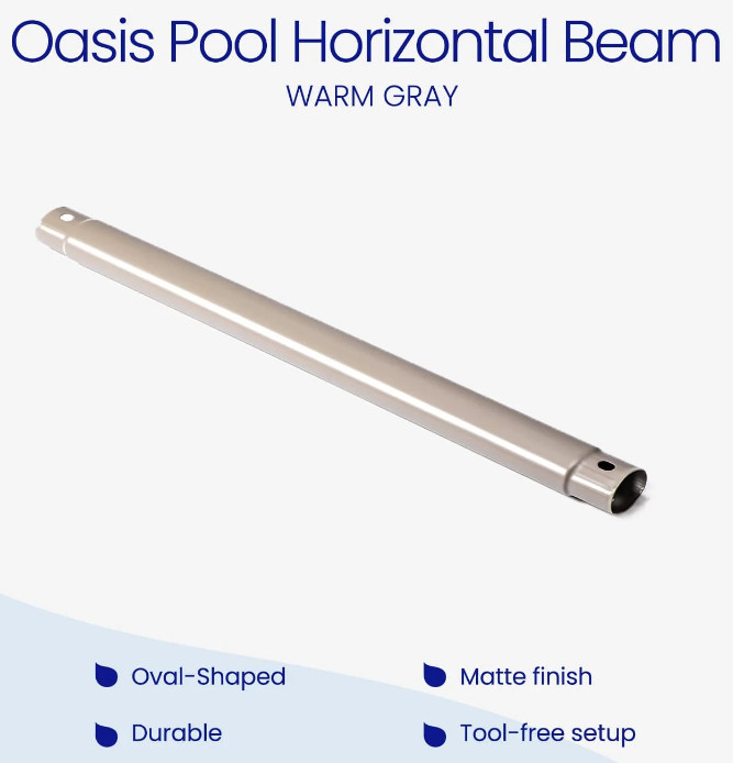 Funsicle Horizontal Beam for Round Pool Warm Grey 14ft to 26 ft Diameter gallery