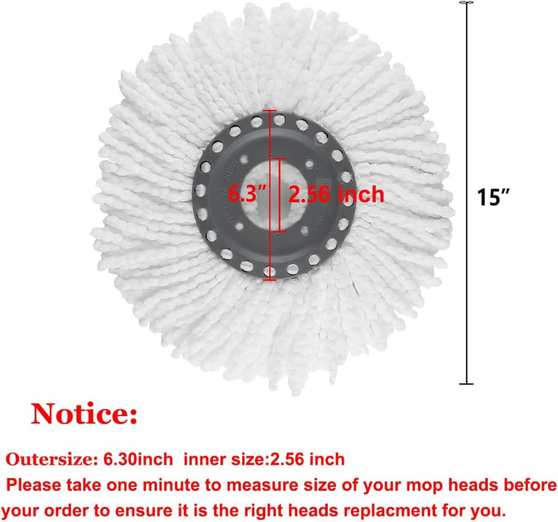 5 PCS Spin Mop Heads Replacement Refill for Old Hurricane Mr.Clean 360 Magic gallery