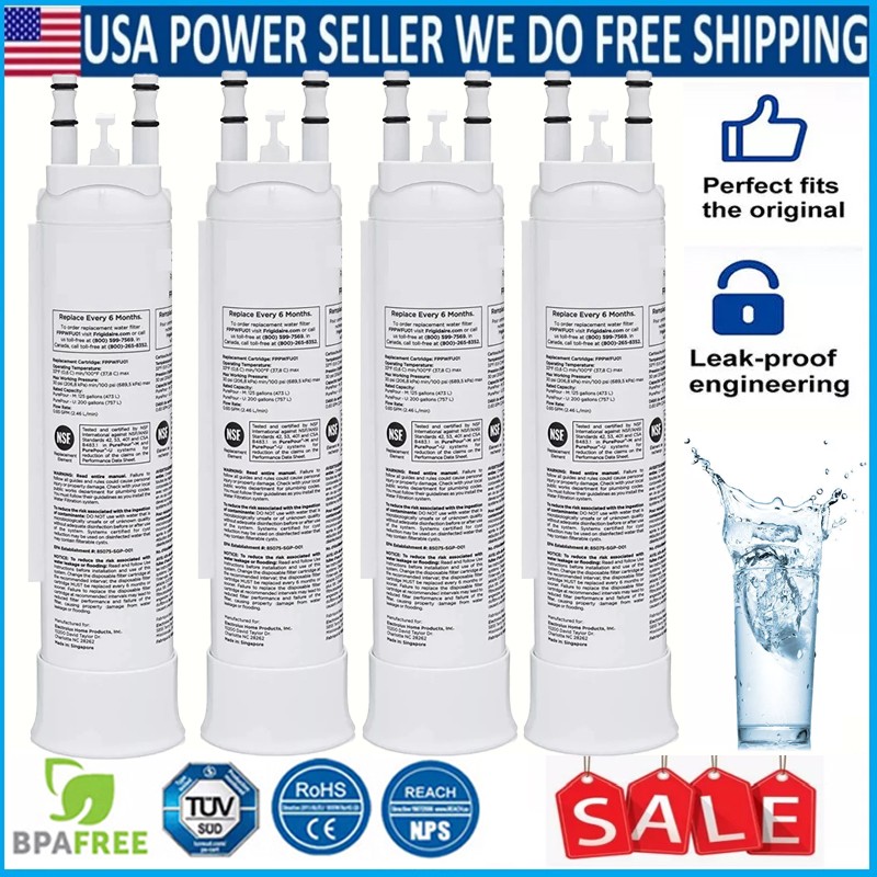 4 Pack Replacement for Frigidaire FPPWFU01 PWF-1 PurePour Water&Ice Filter White gallery