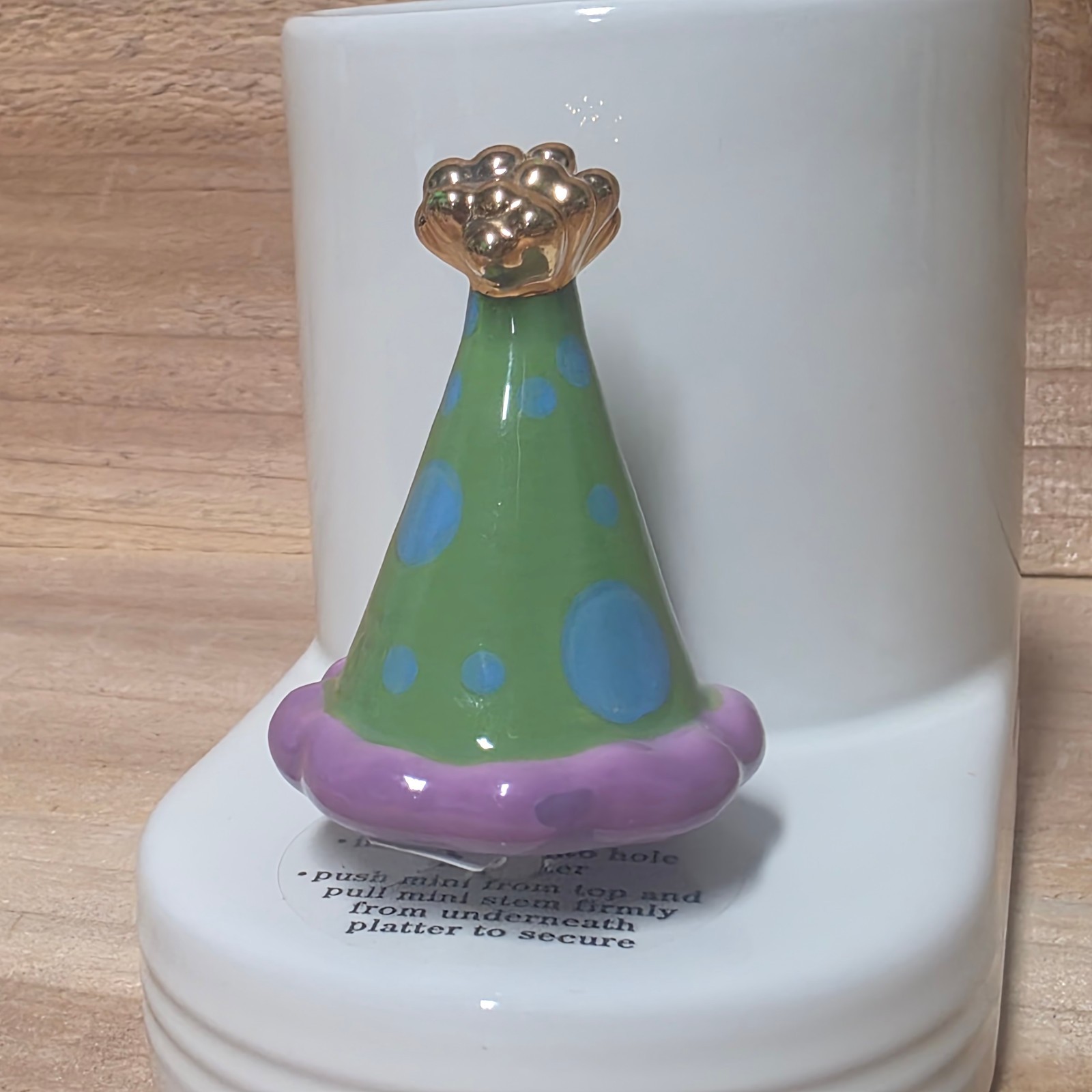 Nora Fleming Mini HATS OFF TO 20 YEARS! Party Hat A411 Platter Charm NWT gallery