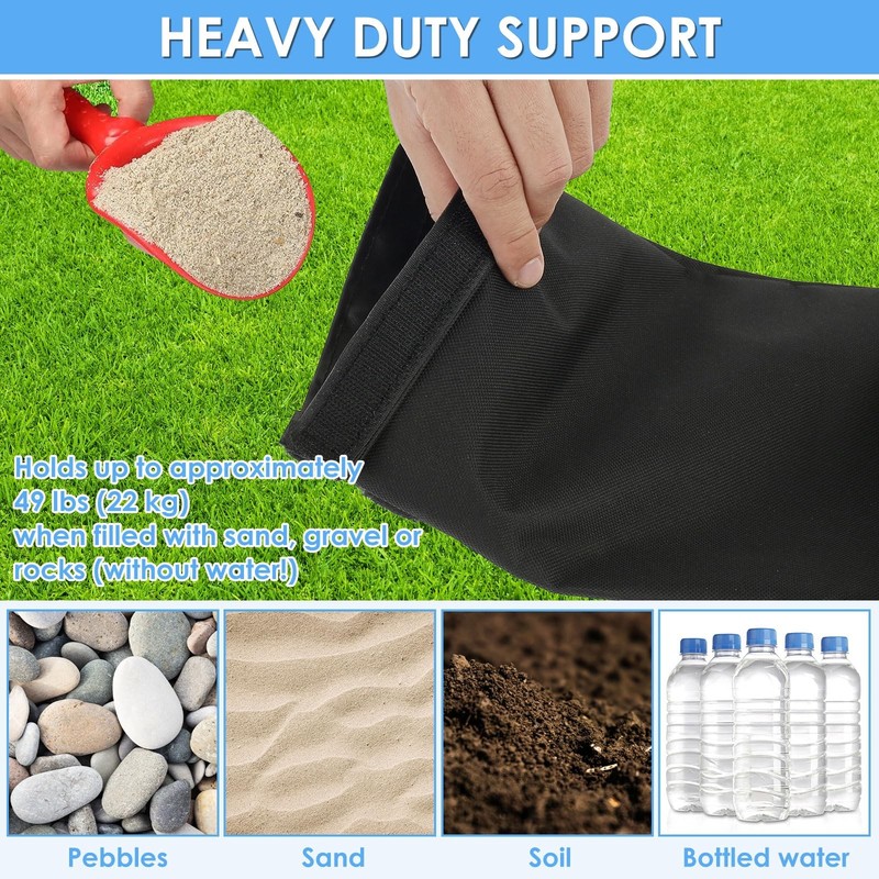 Umbrella Base Weights, 4 Pack Fillable Sand Bag Weights Heavy Duty up 49LBS, ... gallery
