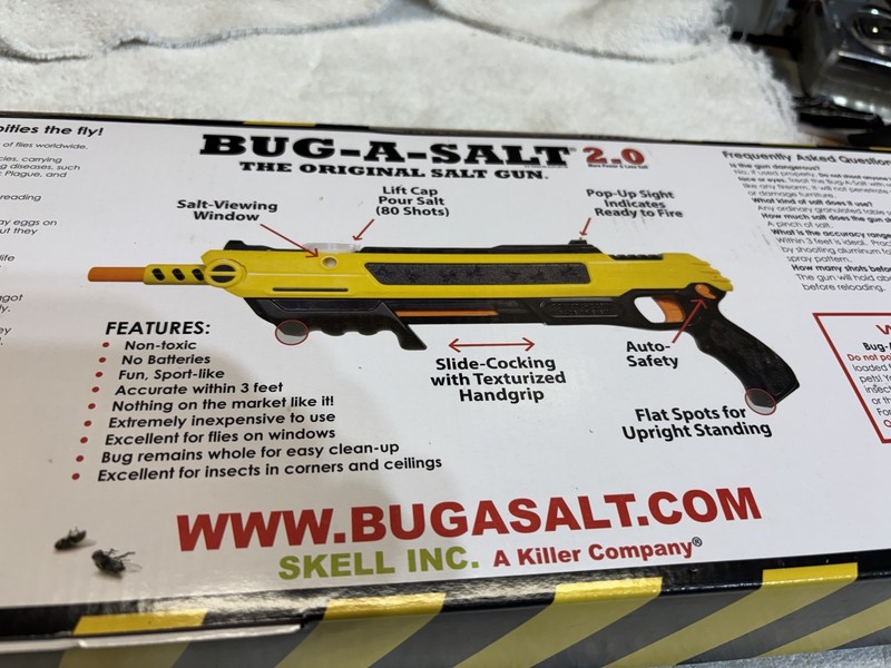 Authentic BUG-A-SALT 2.0 - The Original Salt Gun Fly Swatter - NEW in Box gallery
