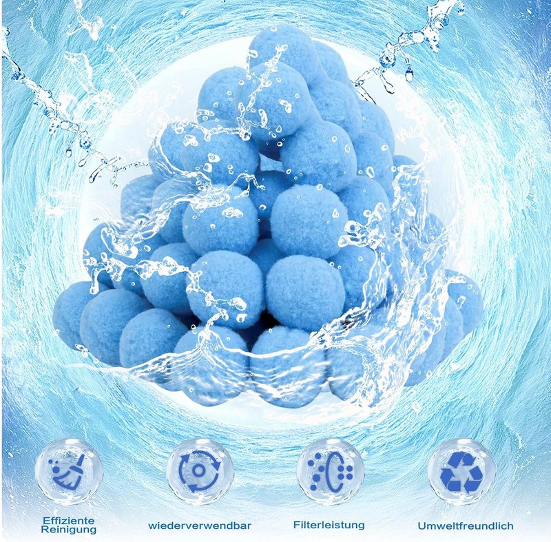 3 Lbs Pool Filter Balls for Sand Filter, Reusable Pool Fiber Filter Balls Replac gallery
