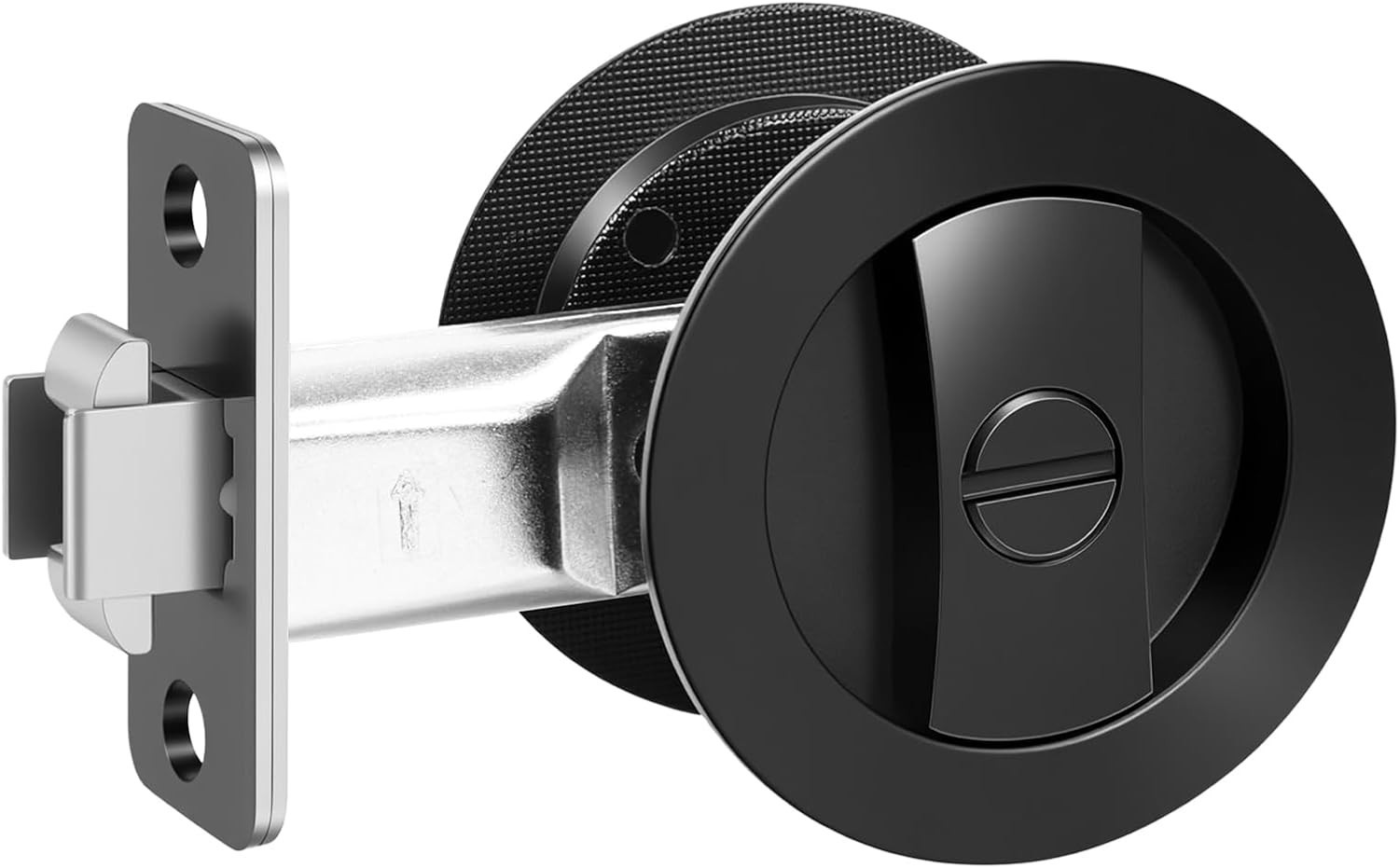 1PC-Embedded Folding Pocket Door Lock with Adjustable Latch for 2-3/8" Backset gallery
