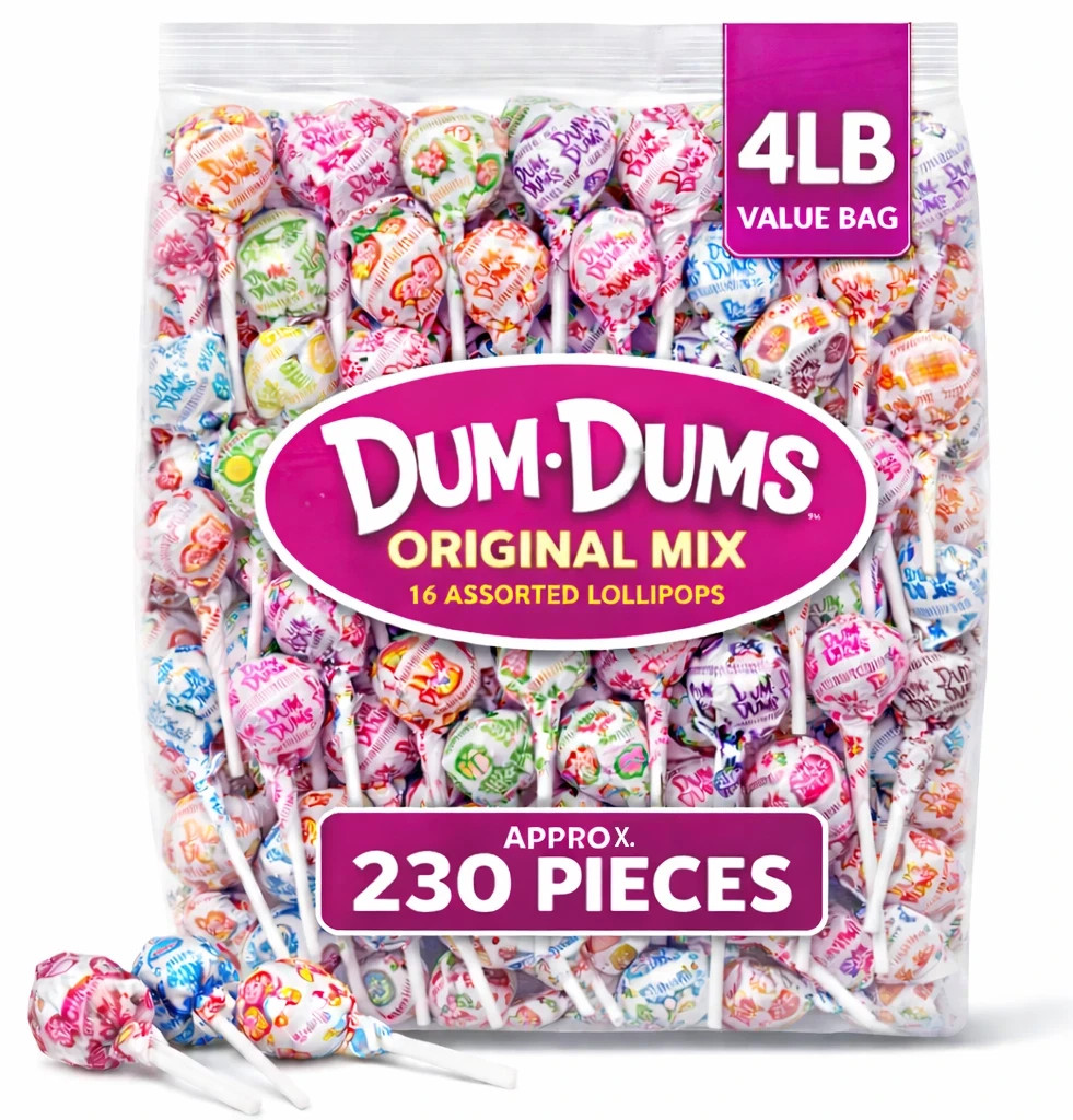 Dum Dums Original Mix, Assorted Lollipop Suckers Nostalgia Bulk Candy (4 Pounds) gallery