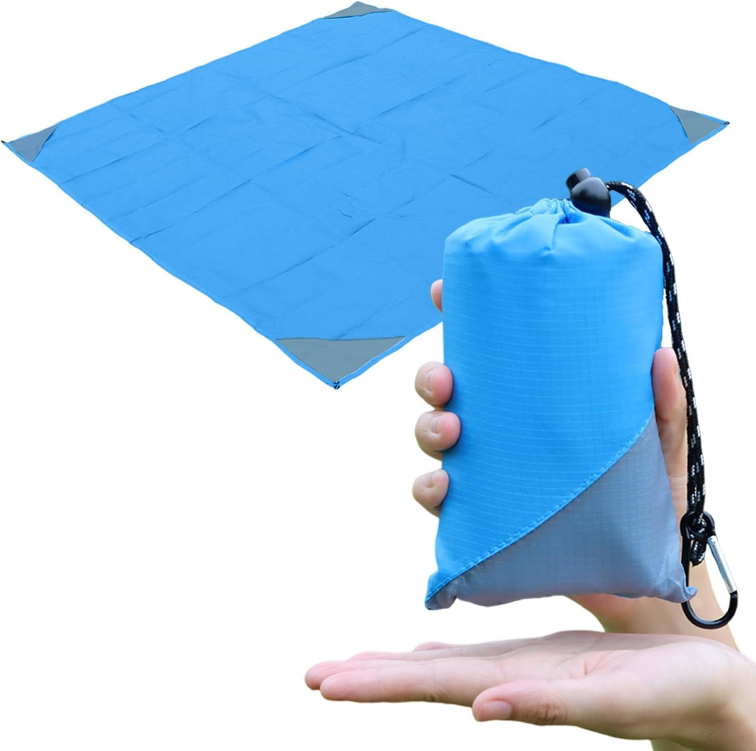 Pocket Picnic Blanket, Sandproof Lightweight Pocket Camping Tarp, 55″x 60″ Folda gallery