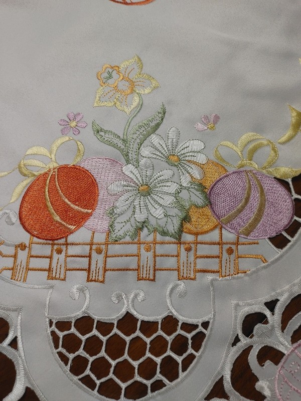 Floral Easter Square Springtime Tablecloth 33" Square gallery