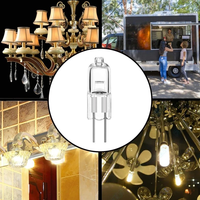 10PCS G4 Halogen Light Bulbs 12V Warm White Bi-Pin Crystal Chandelier Lamp gallery