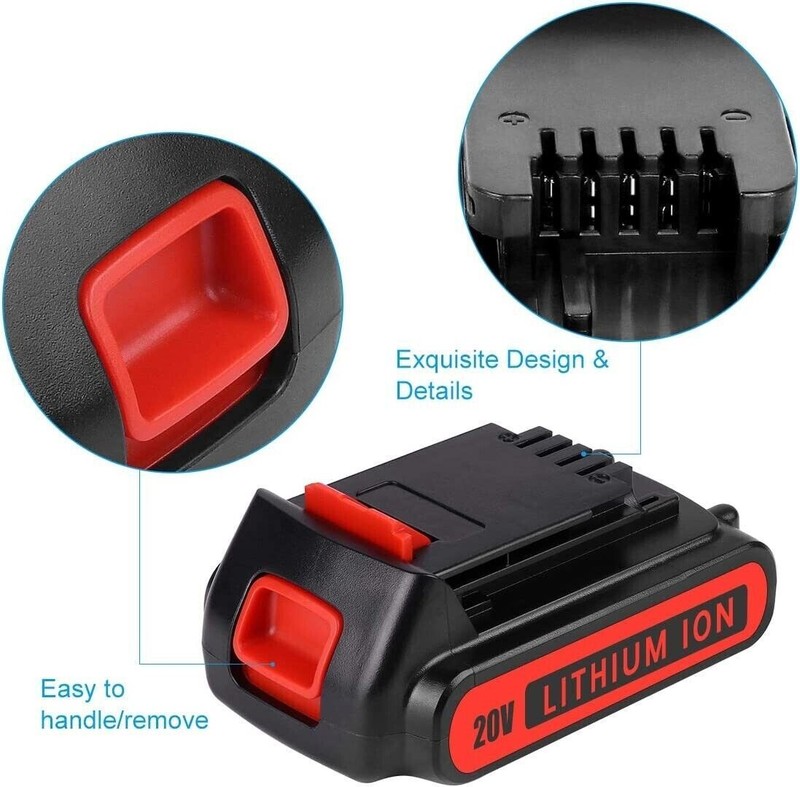 2Pack 20V 3.0AH Lithium-Ion Replacement Battery for Black Decker 20 Volt LB20 gallery