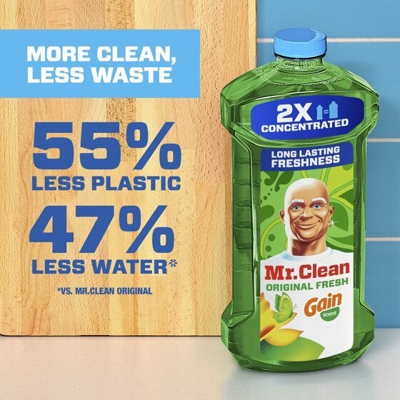 Mr. Clean 2X Concentrated Multi Surface Cleaner with Gain Original Scent, 41 oz gallery