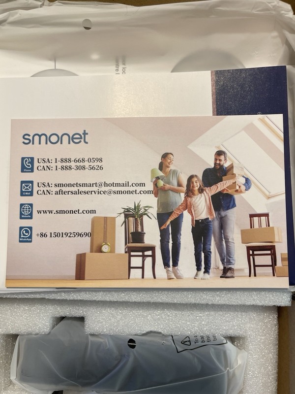 NIB Smonet Smart Lock W/Fingerprint & IC Fobs Keyless Entry Door Lock Black gallery