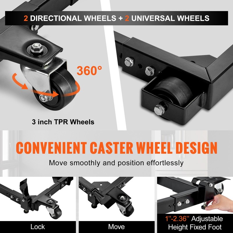 VEVOR Mobile Base Heavy Duty Universal Stand 1500 lb Capacity For Tools Machines gallery