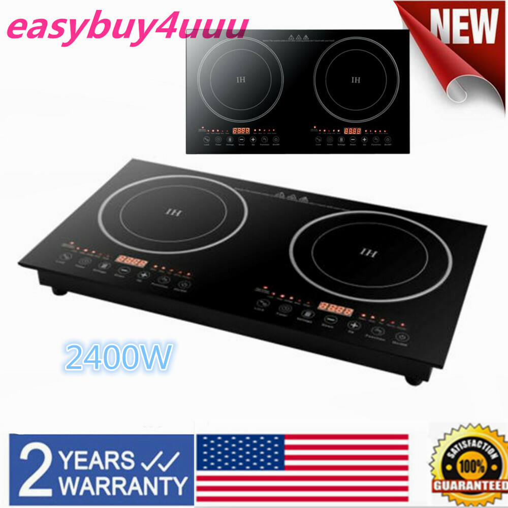 2400W Portable Induction Cooktop Countertop Dual Cooker Burner Stove Hot Plate gallery