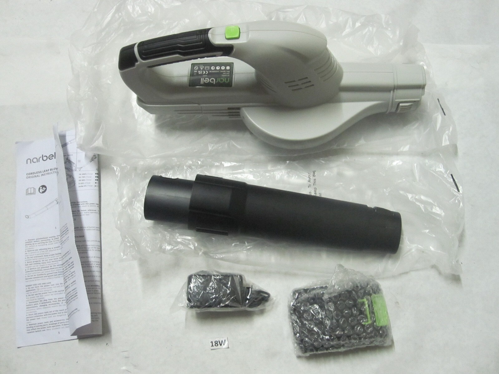Narbell NT30001 Lightweight Cordless 20V Leaf Blower +battery + Charger New gallery