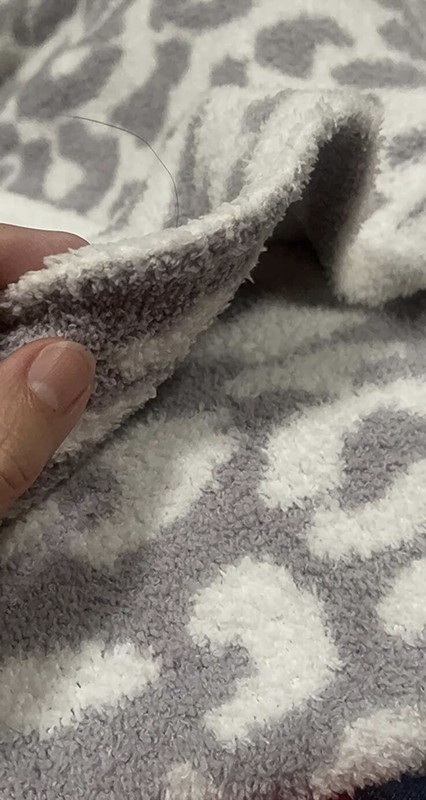 Large Soft Micro Plush Leopard Blanket (51x63 inches, White Grey) gallery