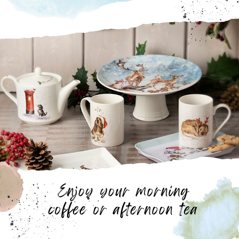 Royal Worcester Wrendale Designs Christmas Wishes Teapot gallery
