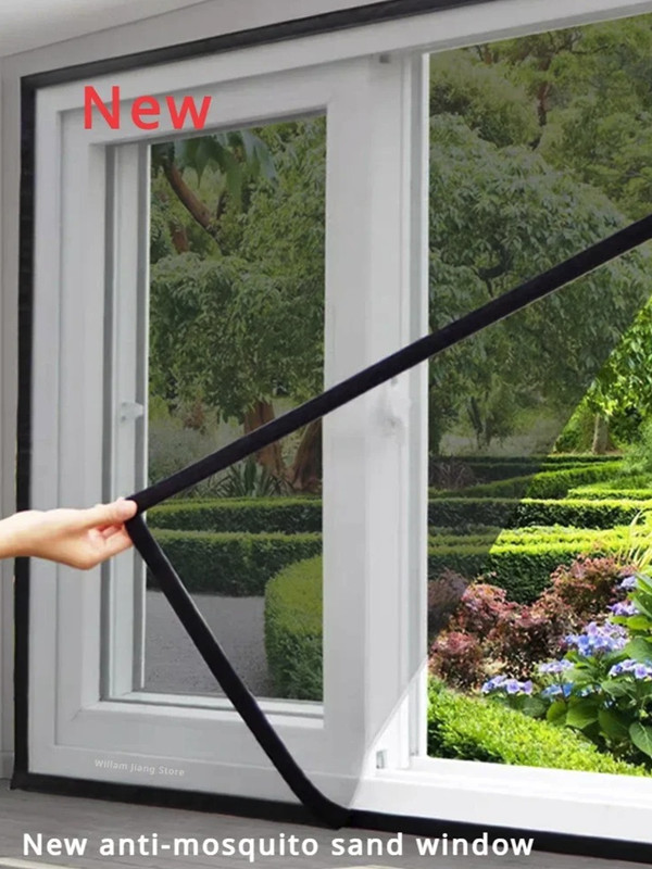 1pc DIY Mosquito Net Window Screen Mesh Self Adhesive Fly Curtain - NEW gallery