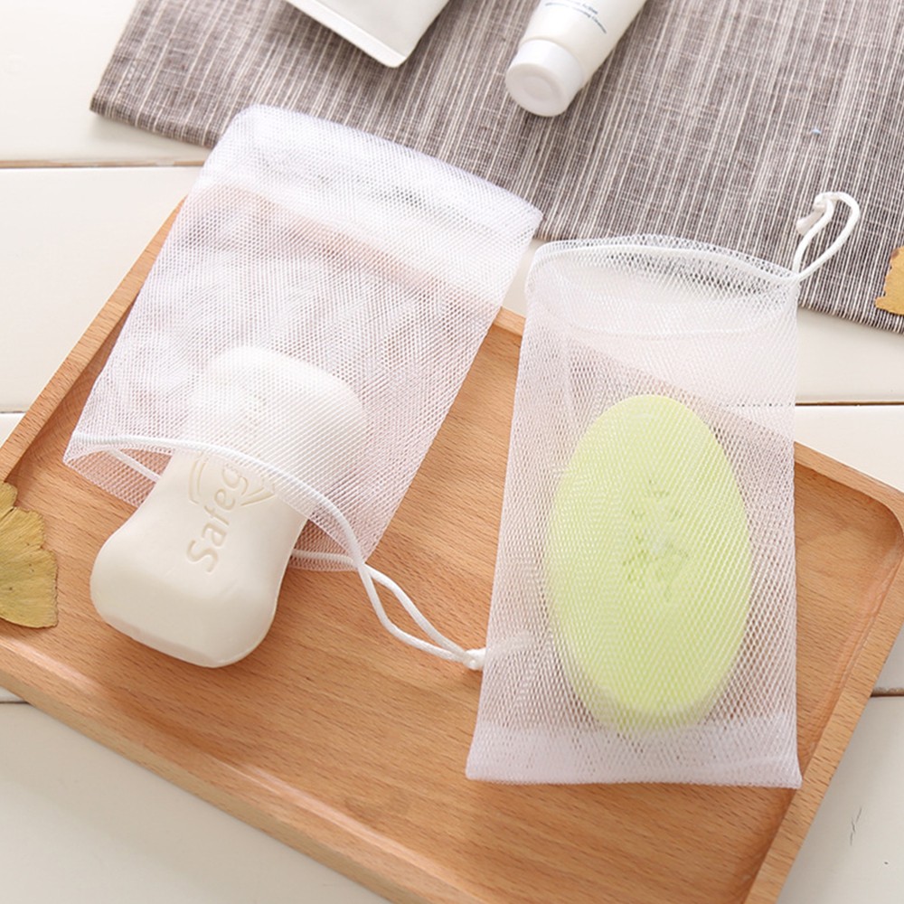 10 Pcs Foaming Nets Polyamide Multi Purpose Soap Bag Facial Body Cleansing Mesh