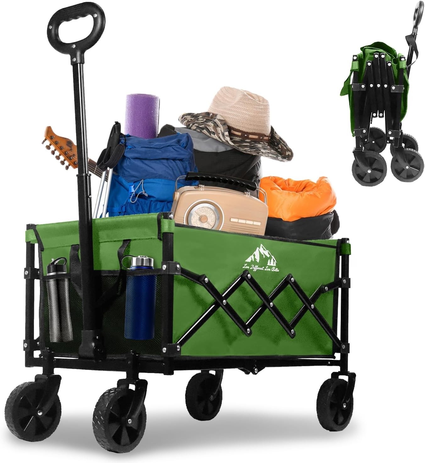 Collapsible Wagon 352LBS Capacity Foldable Large Wagons Carts Heavy Duty Outdoor gallery