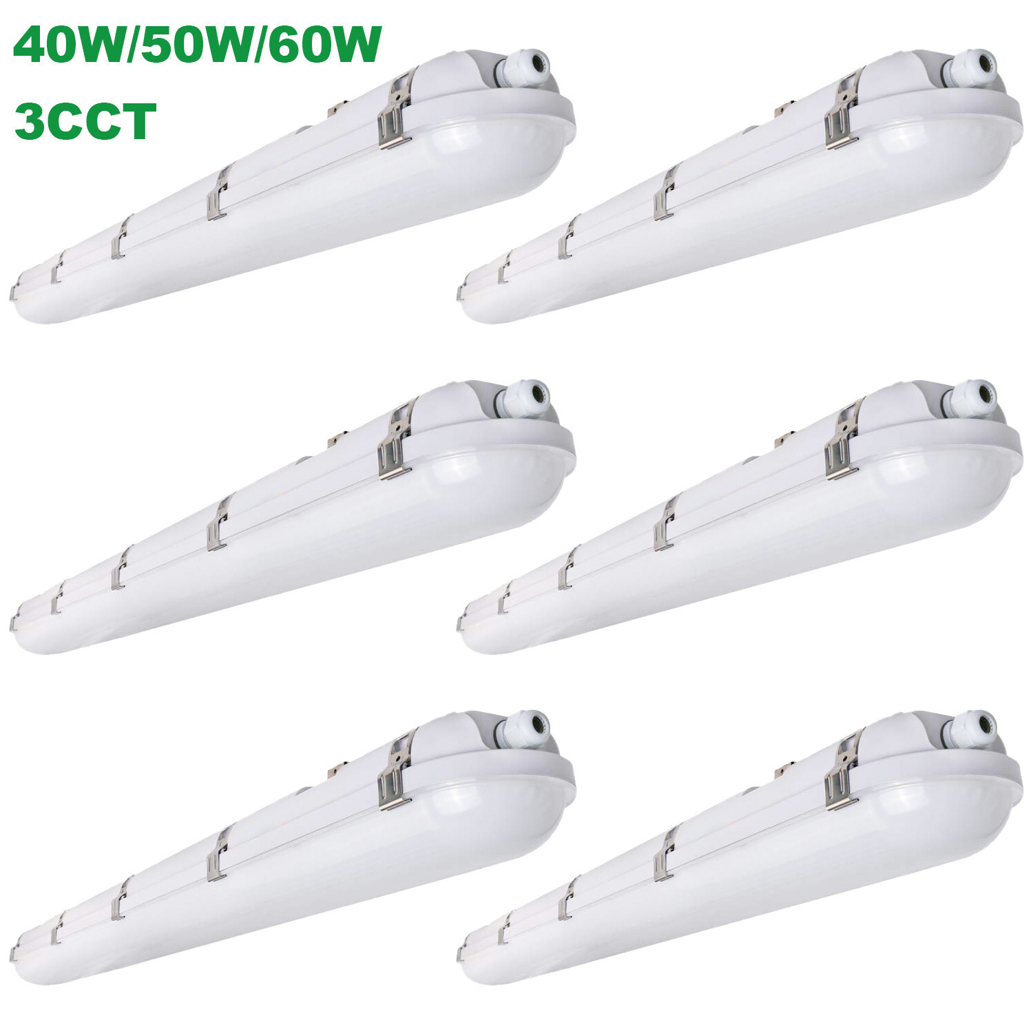 40W/50W/60W Power Selectable LED Vapor Tight Lights 4FT 3CCT 3000k-4000k-5000k gallery