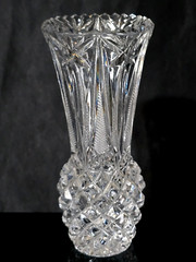 Imperial Crystal Pineapple Cut Bud Vase 6″ 24% Lead Crystal Czechia