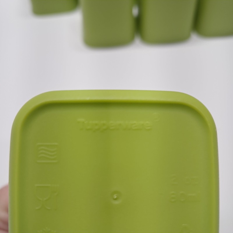Tupperware Mini Stackable Containers Set of 4 Green 2oz 80mL No Lids gallery