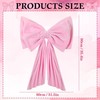 Large Pink Bow Decoration Soft Velvet 35x31 Inch Big Coquette Bow for Party R... gallery