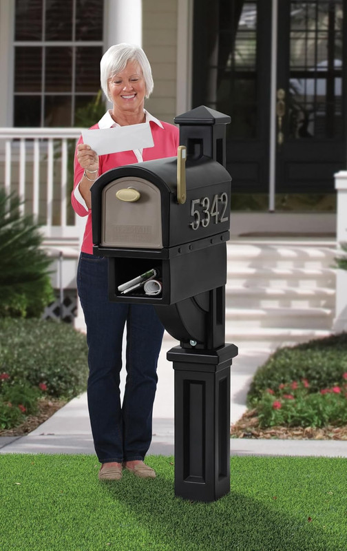 Step2 Mailmaster Hudson Mailbox, Magnetic Door, Large Newspaper Holder, Heavy-Du gallery