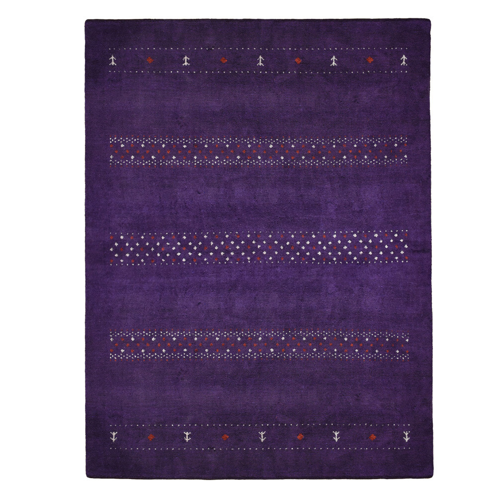 Eco-Friendly Hand Knotted Loom Silk Mix Area Rug Contemporary Purple BBLSM509 gallery
