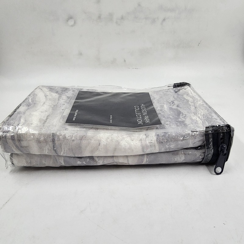 Hudson Park Collection Marble Wave King Pillow Sham 20in x 36in - Blue Grey + gallery