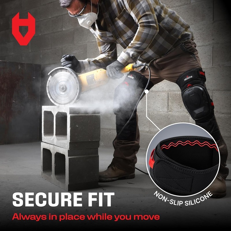 Professional Work Knee Pads for Men Construction with Ankle Support and Heavy... gallery