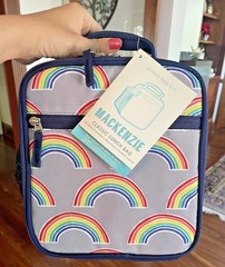 Pottery Barn Kid School Lunch Box Holiday Disney travel RAINBOW STRIPE gift new