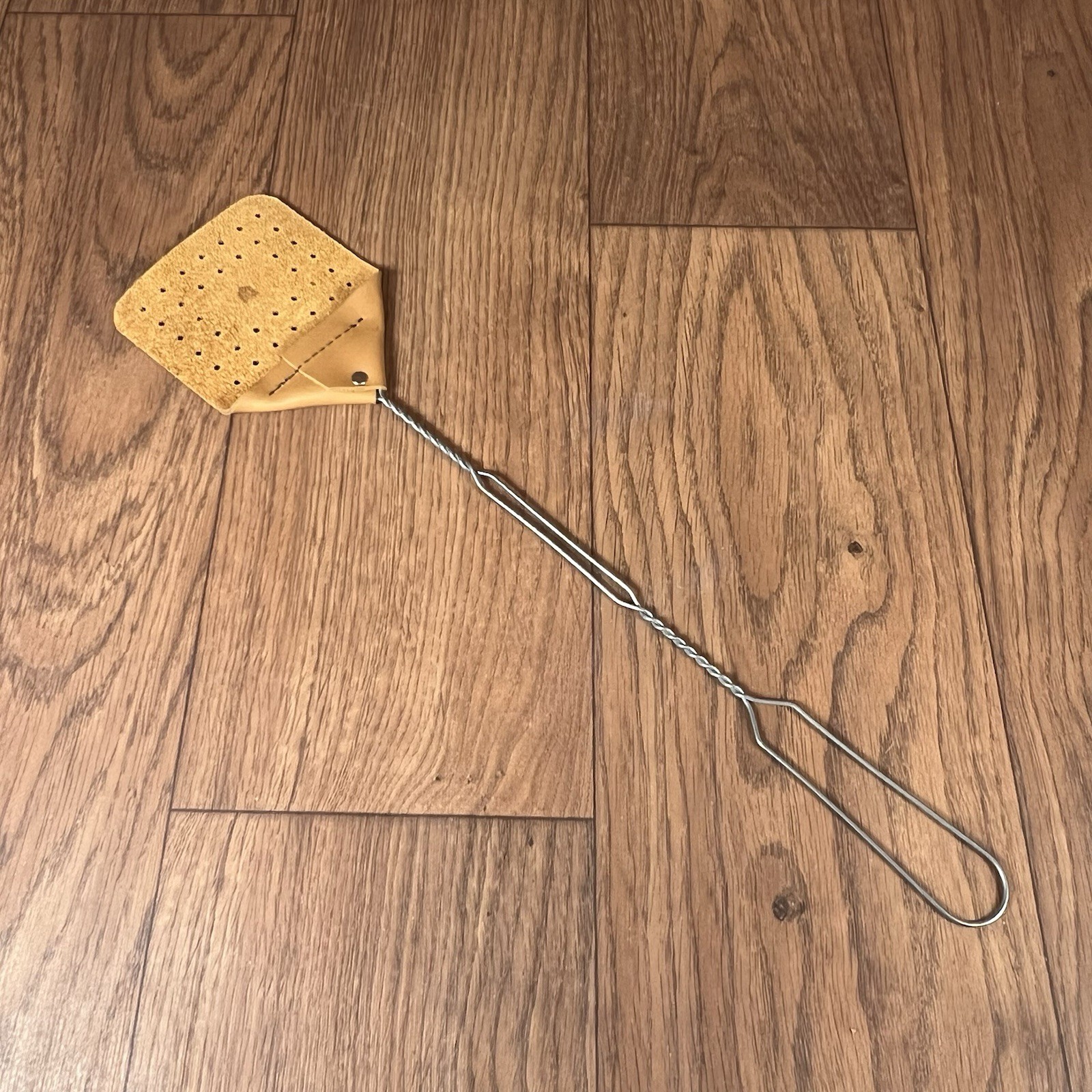 Amish Genuine Leather Fly Swatter - Light Brown 17 inch New gallery
