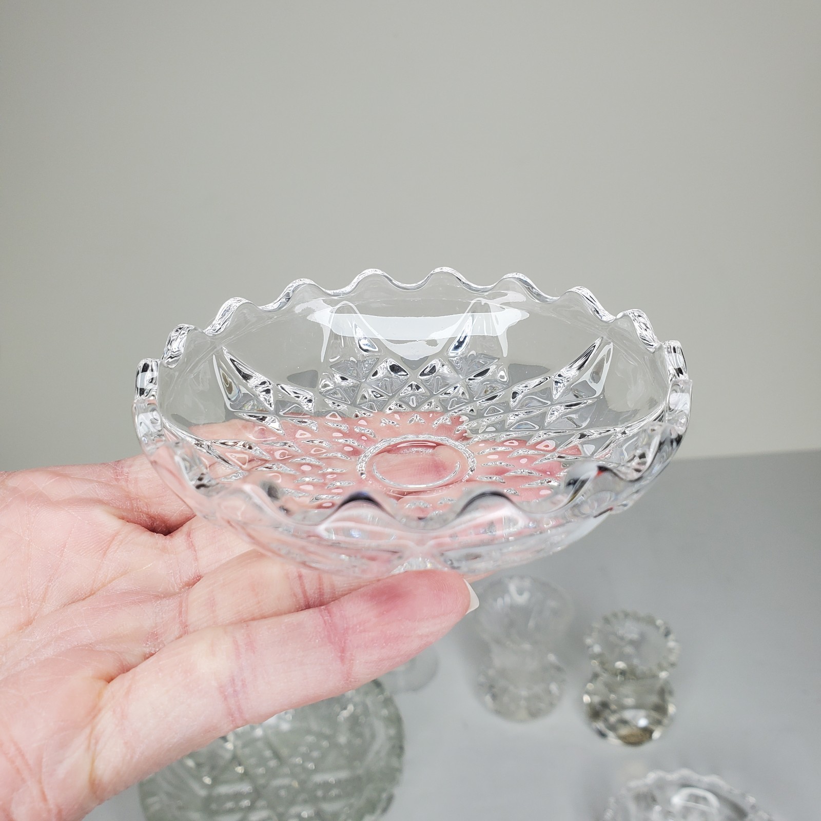 Assorted Cut Crystal and Glass Tableware and Decorative Pieces Lot Of 6 gallery