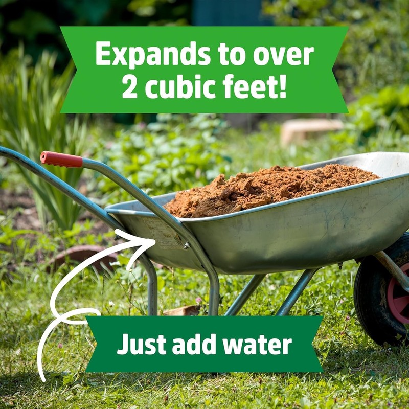 Coconut Coir Expanding Soil Block - 10lb Grows to 2 Cubic Feet of Rich Soil gallery