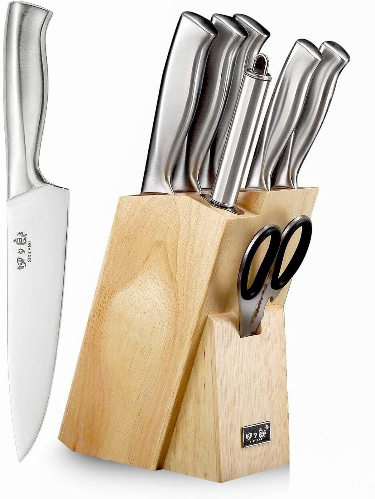 Knife Set, 8 Piece German Stainless Steel Hollow Handle Manual Knife Sharpene... gallery