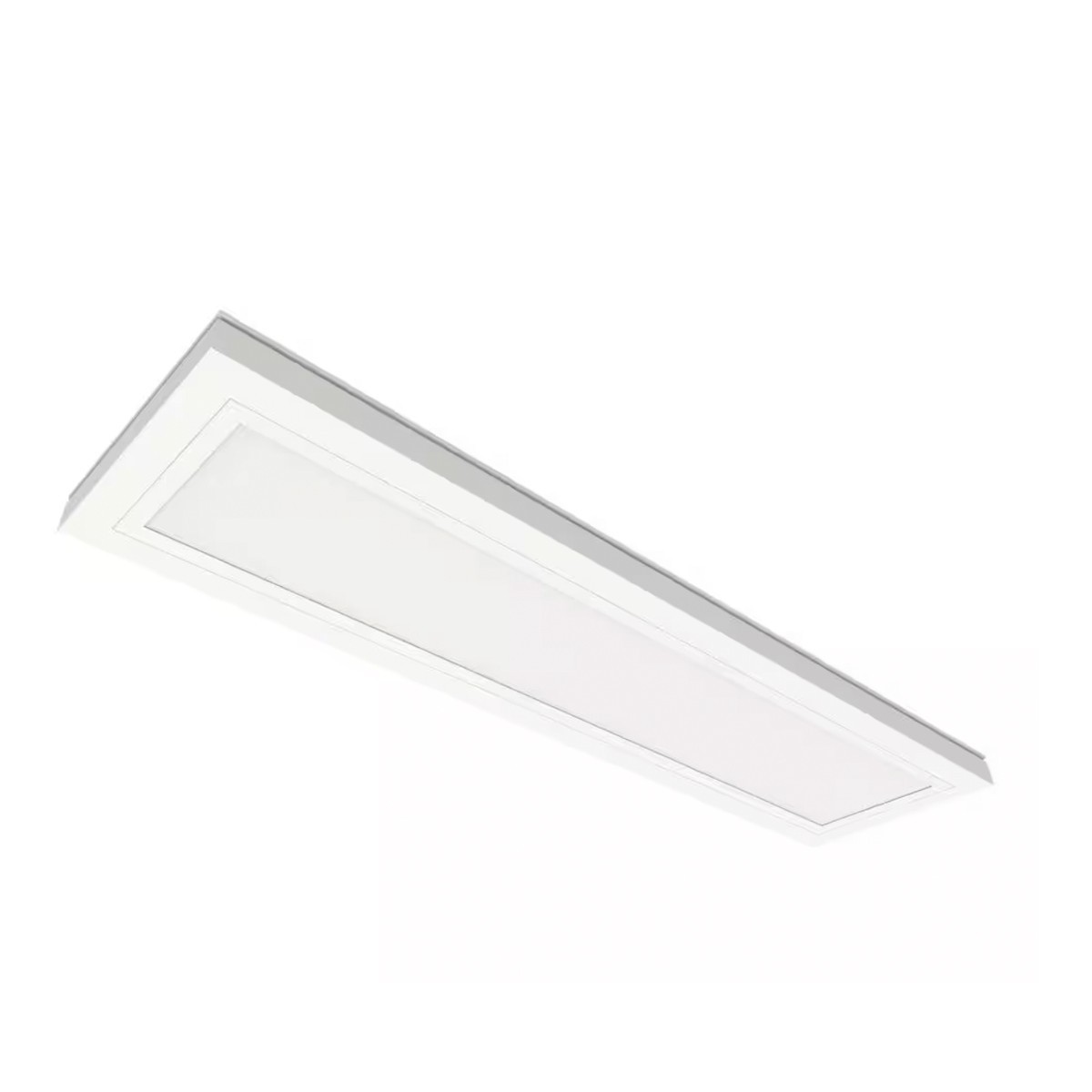 Commercial Electric White 6"x 2 ft. LED Dimmable Integrated Panel Flush Mount gallery