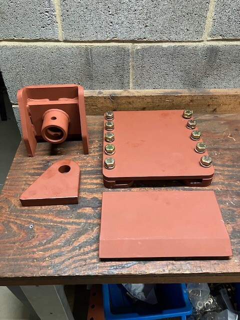 Log Splitter Slide Wedge Push Plate hydraulic cylinder Mount 8" beam Socket Mt gallery