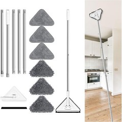 Ceiling Mop Ceiling Cleaner Wall Cleaner w/ Long Handle 92in and 6 Chenille Pads