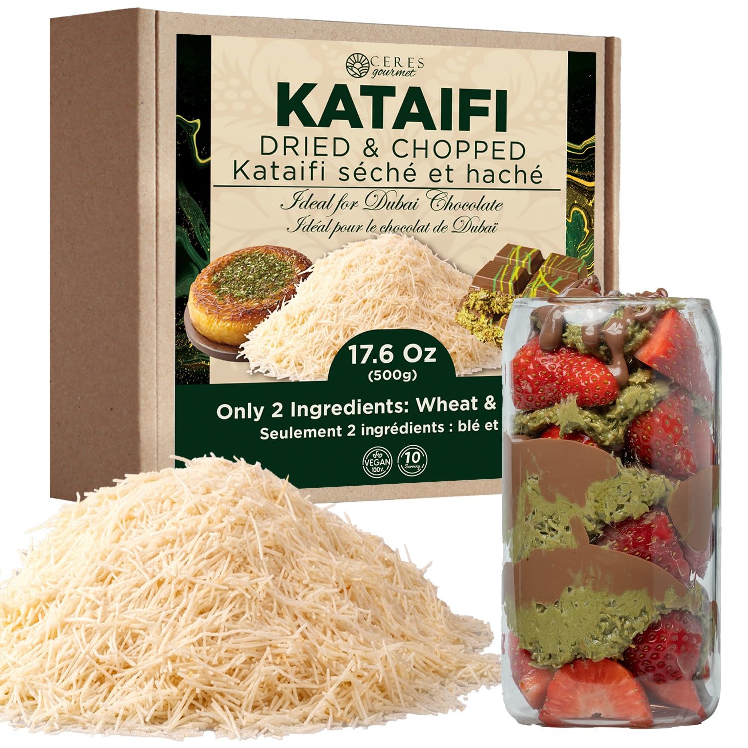Kataifi Shredded Fillo Dough – Authentic Turkish Dried Chopped Kadayif (Katai... gallery