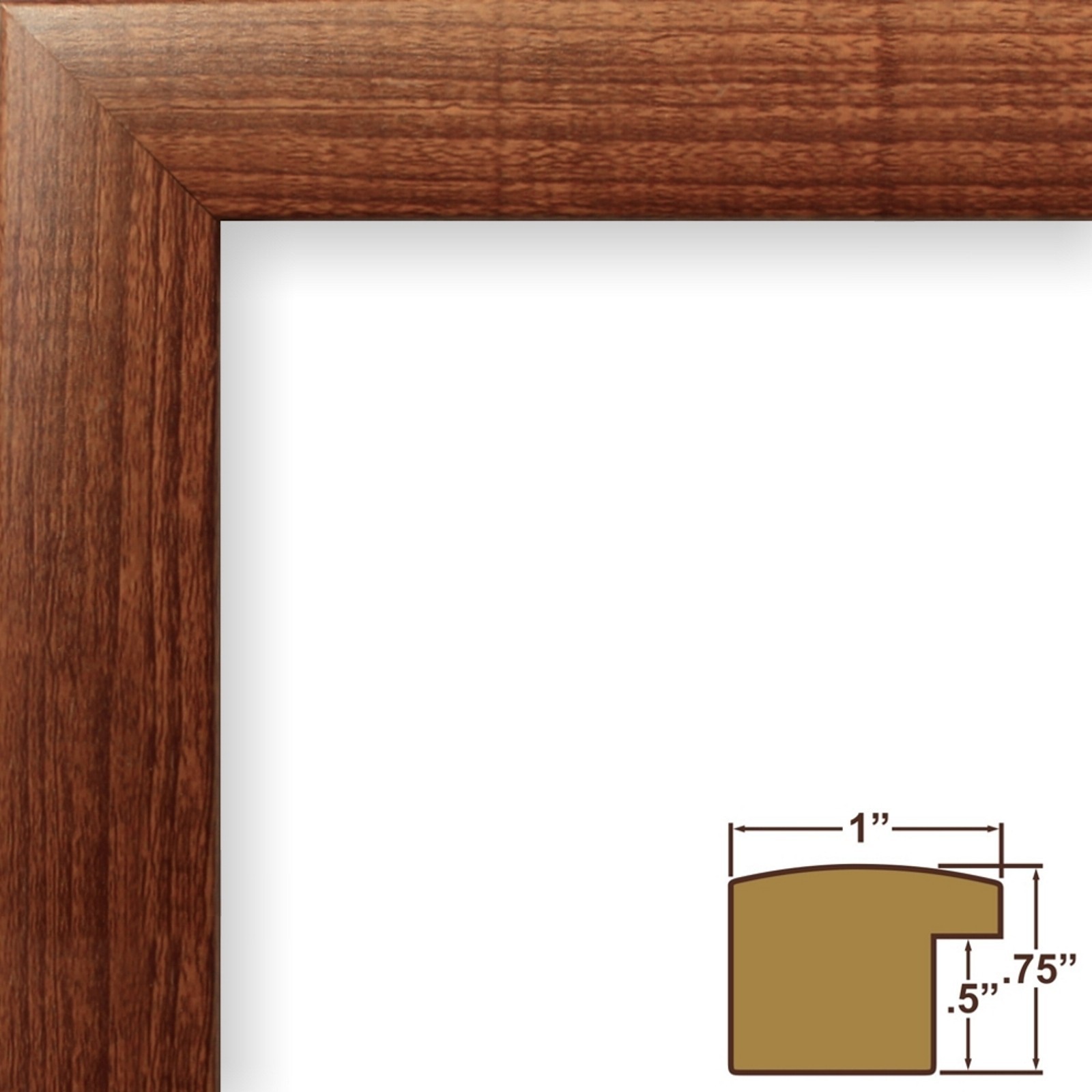 Craig Frames Contemporary 1 Inch Wide, Modern Walnut Brown Picture Frame gallery