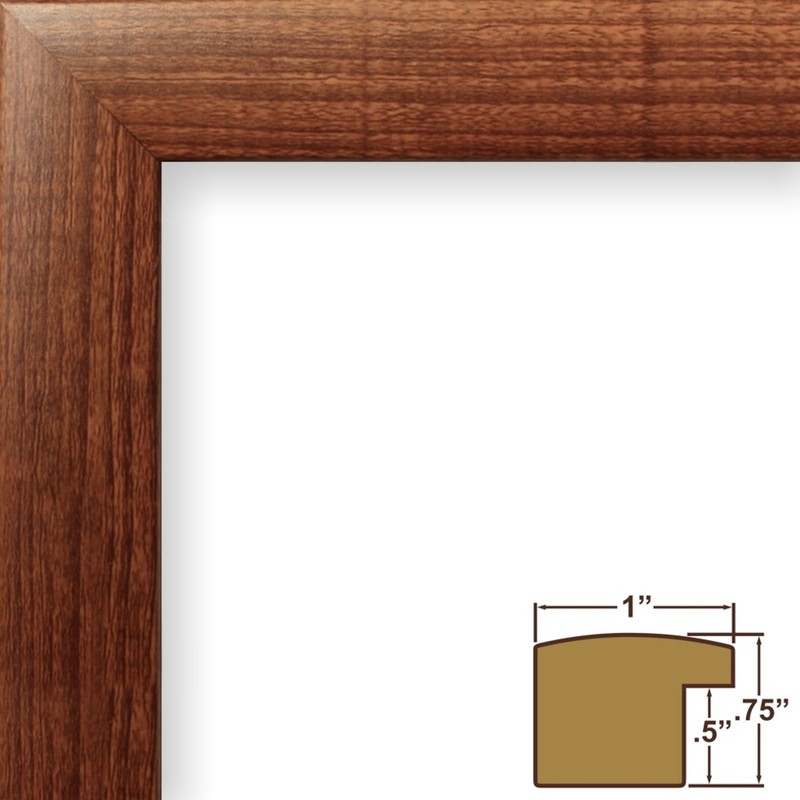 Craig Frames Contemporary 1 Inch Wide, Modern Walnut Brown Picture Frame gallery