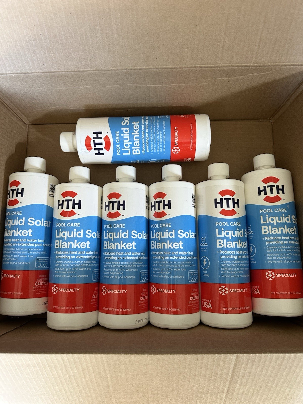 HTH Pool Care Liquid Solar Blanket for Swimming Pools 28oz Lot Of 7 New gallery
