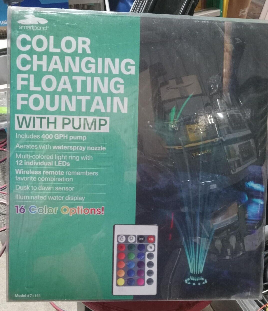 NEW SmartPond Floating Fountain with Lights - 400GPH - With Remote - #71141 gallery