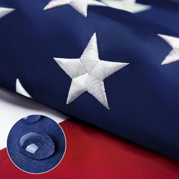 American Flag 4x6 Luxury Embroidered Star Double Sided Heavy Duty Nylon Outdoor gallery